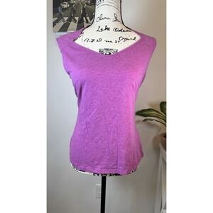 Lafayette 148 Knit Top Womens Small Purple Cap‎ Sleeves  Casual Sz Medium
